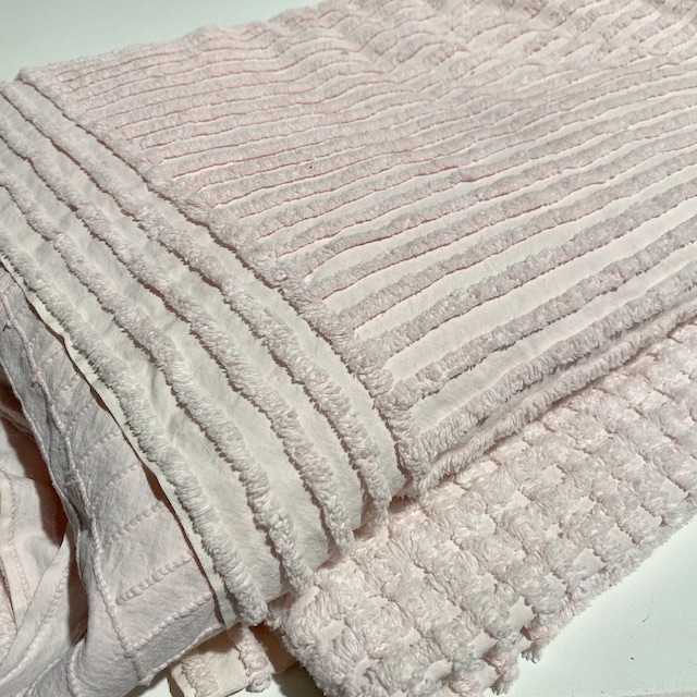 BLANKET, Bedspread - Chenille Pale Pink